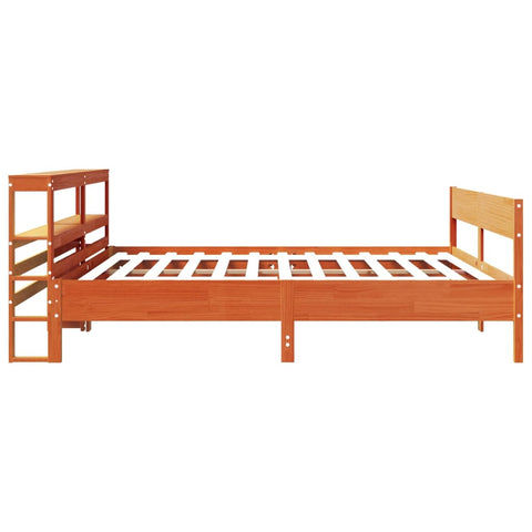 vidaXL Bed Frame without Mattress Wax Brown 180x200 cm Super King Solid Wood Pine