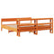 vidaXL Bed Frame without Mattress Wax Brown 180x200 cm Super King Solid Wood Pine