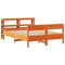 vidaXL Bed Frame without Mattress Wax Brown 160x200 cm Solid Wood Pine