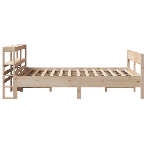 vidaXL Bed Frame without Mattress 150x200 cm King Size Solid Wood Pine