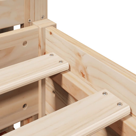 vidaXL Bed Frame without Mattress 150x200 cm King Size Solid Wood Pine
