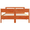 vidaXL Bed Frame without Mattress Wax Brown 150x200 cm King Size Solid Wood Pine
