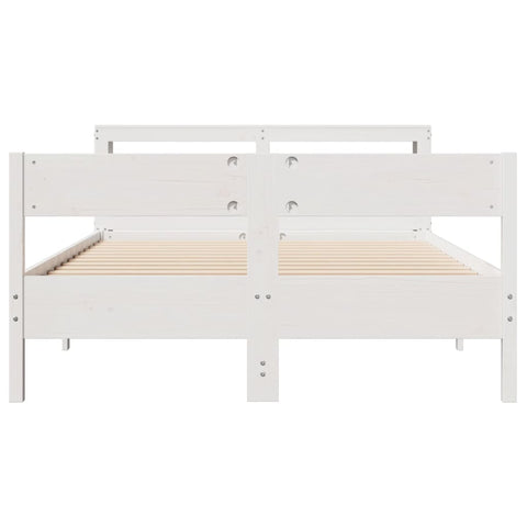 vidaXL Bed Frame without Mattress White 120x200 cm Solid Wood Pine