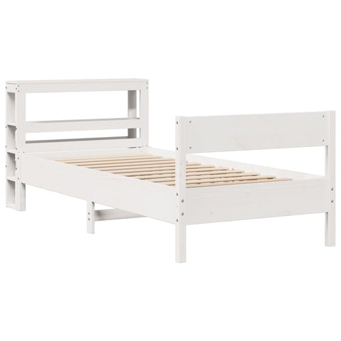 vidaXL Bed Frame without Mattress White 90x200 cm Solid Wood Pine