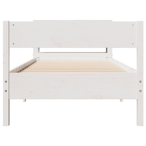 vidaXL Bed Frame without Mattress White 90x200 cm Solid Wood Pine