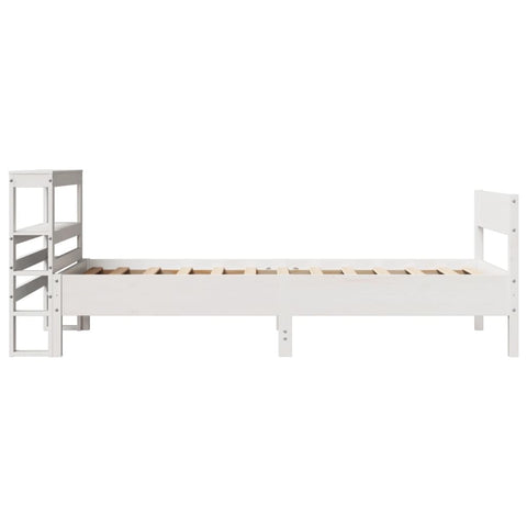 vidaXL Bed Frame without Mattress White 90x200 cm Solid Wood Pine