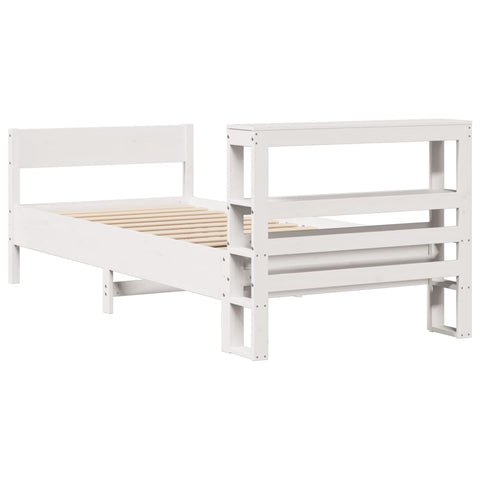 vidaXL Bed Frame without Mattress White 90x200 cm Solid Wood Pine