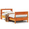 vidaXL Bed Frame without Mattress Wax Brown 90x200 cm Solid Wood Pine