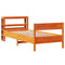 vidaXL Bed Frame without Mattress Wax Brown 90x200 cm Solid Wood Pine