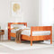 vidaXL Bed Frame without Mattress Wax Brown 90x200 cm Solid Wood Pine