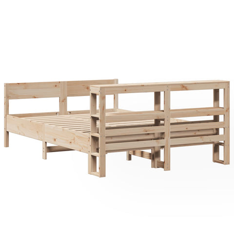 vidaXL Bed Frame without Mattress 140x190 cm Solid Wood Pine