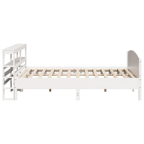 vidaXL Bed Frame without Mattress White 200x200 cm Solid Wood Pine
