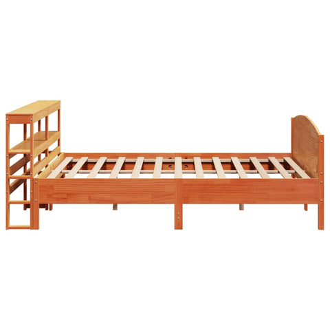 vidaXL Bed Frame without Mattress Wax Brown 200x200 cm Solid Wood Pine