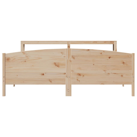 vidaXL Bed Frame without Mattress 180x200 cm Super King Solid Wood Pine