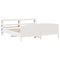 vidaXL Bed Frame without Mattress White 180x200 cm Super King Solid Wood Pine