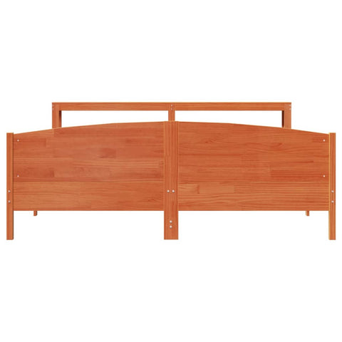 vidaXL Bed Frame without Mattress Wax Brown 180x200 cm Super King Solid Wood Pine
