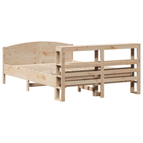 vidaXL Bed Frame without Mattress 150x200 cm King Size Solid Wood Pine