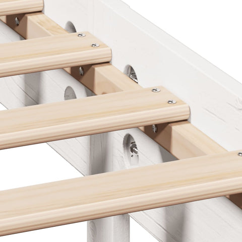 vidaXL Bed Frame without Mattress White 120x200 cm Solid Wood Pine