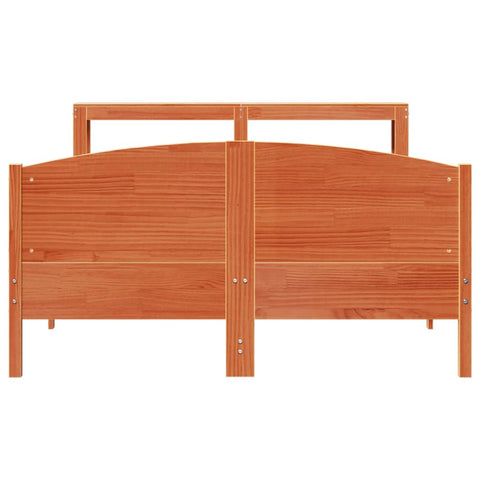 vidaXL Bed Frame without Mattress Wax Brown 120x200 cm Solid Wood Pine