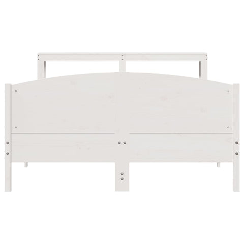 vidaXL Bed Frame without Mattress White 140x190 cm Solid Wood Pine