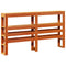 vidaXL Bed Frame without Mattress Wax Brown 140x190 cm Solid Wood Pine