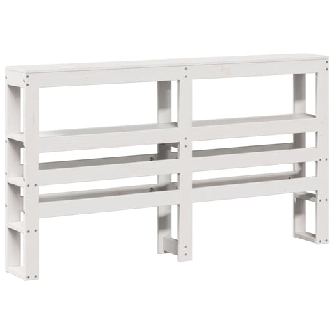 vidaXL Bed Frame without Mattress White 135x190 cm Double Solid Wood Pine