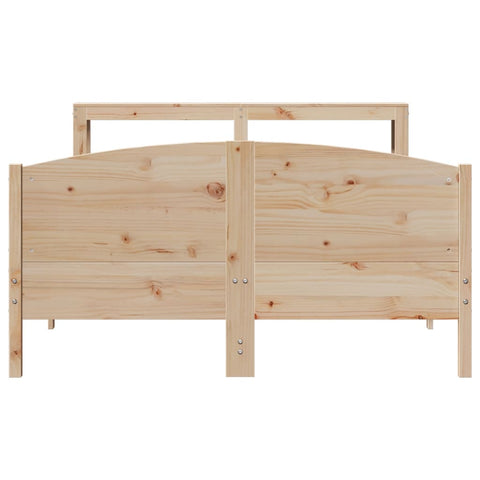 vidaXL Bed Frame without Mattress 120x190 cm Small Double Solid Wood Pine