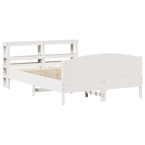 vidaXL Bed Frame without Mattress White 120x190 cm Small Double Solid Wood Pine