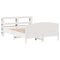 vidaXL Bed Frame without Mattress White 120x190 cm Small Double Solid Wood Pine