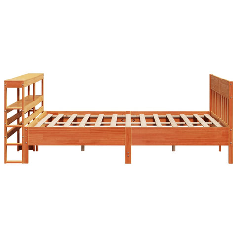 vidaXL Bed Frame without Mattress Wax Brown 200x200 cm Solid Wood Pine
