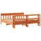 vidaXL Bed Frame without Mattress Wax Brown 200x200 cm Solid Wood Pine