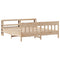 vidaXL Bed Frame without Mattress 180x200 cm Super King Solid Wood Pine