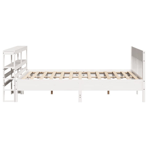 vidaXL Bed Frame without Mattress White 180x200 cm Super King Solid Wood Pine