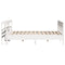 vidaXL Bed Frame without Mattress White 180x200 cm Super King Solid Wood Pine
