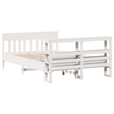 vidaXL Bed Frame without Mattress White 160x200 cm Solid Wood Pine
