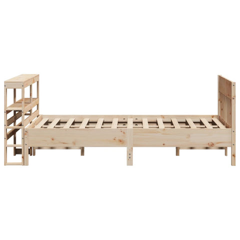 vidaXL Bed Frame without Mattress 150x200 cm King Size Solid Wood Pine