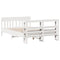 vidaXL Bed Frame without Mattress White 150x200 cm King Size Solid Wood Pine