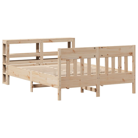 vidaXL Bed Frame without Mattress 140x200 cm Solid Wood Pine