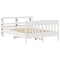 vidaXL Bed Frame without Mattress White 140x200 cm Solid Wood Pine