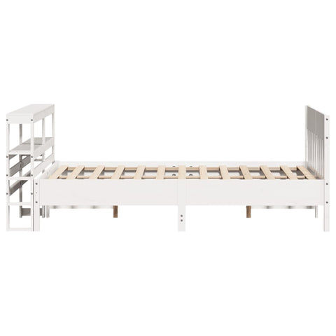 vidaXL Bed Frame without Mattress White 140x200 cm Solid Wood Pine
