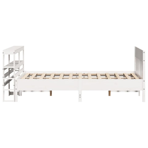 vidaXL Bed Frame without Mattress White 120x200 cm Solid Wood Pine