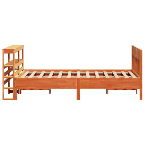 vidaXL Bed Frame without Mattress Wax Brown 120x200 cm Solid Wood Pine