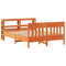 vidaXL Bed Frame without Mattress Wax Brown 140x190 cm Solid Wood Pine