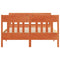 vidaXL Bed Frame without Mattress Wax Brown 140x190 cm Solid Wood Pine