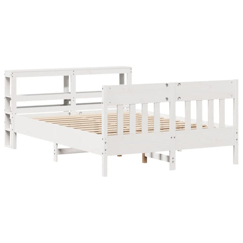 vidaXL Bed Frame without Mattress White 120x190 cm Small Double Solid Wood Pine