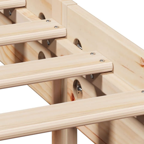 vidaXL Bed Frame without Mattress 75x190 cm Small Single Solid Wood Pine