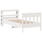 vidaXL Bed Frame without Mattress White 75x190 cm Small Single Solid Wood Pine