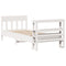 vidaXL Bed Frame without Mattress White 75x190 cm Small Single Solid Wood Pine
