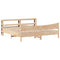 vidaXL Bed Frame with Headboard 200x200 cm Solid Wood Pine