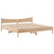 vidaXL Bed Frame with Headboard 200x200 cm Solid Wood Pine
